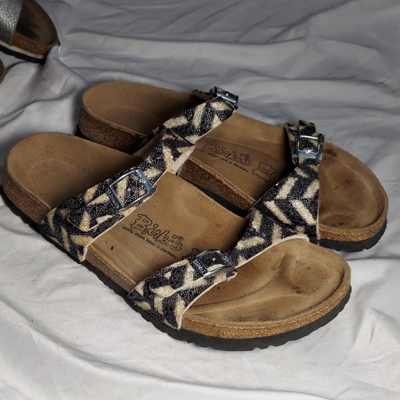 Birkinstock animal print sandals